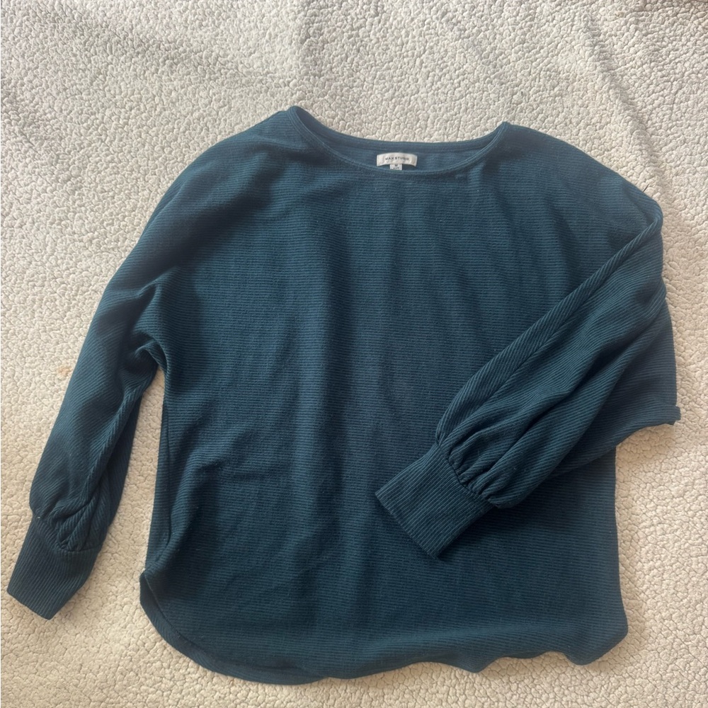 Max Studio Deep Teal Knit Top